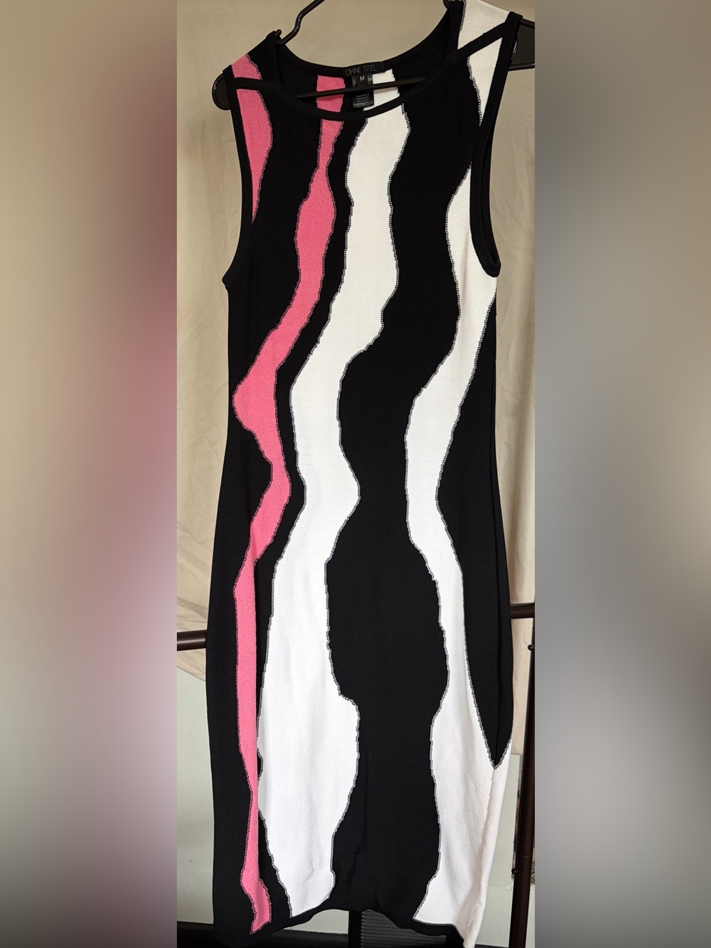 OHNE TITEL Pink Black & White Knit Dress, size M